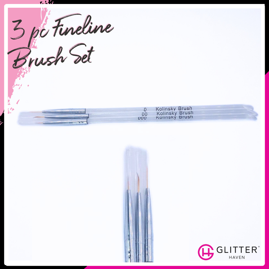 3 Piece Fineline Brush Set