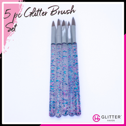 5 Piece Glitter Brush Set