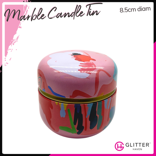 Marble Candle Tin