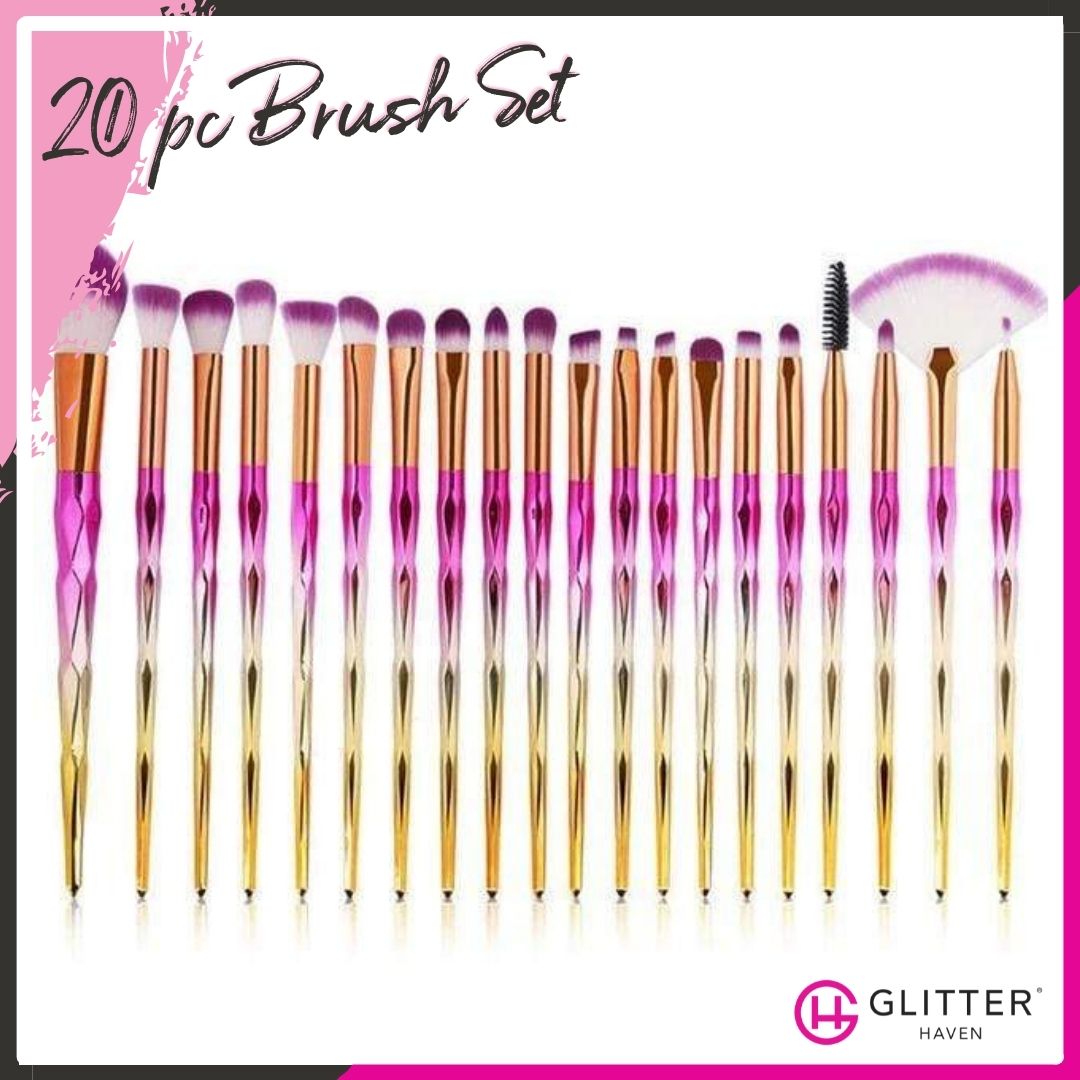 20 Piece Makeup Brush Set