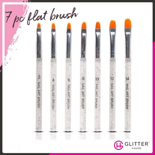 7 Piece Flat Brush Set