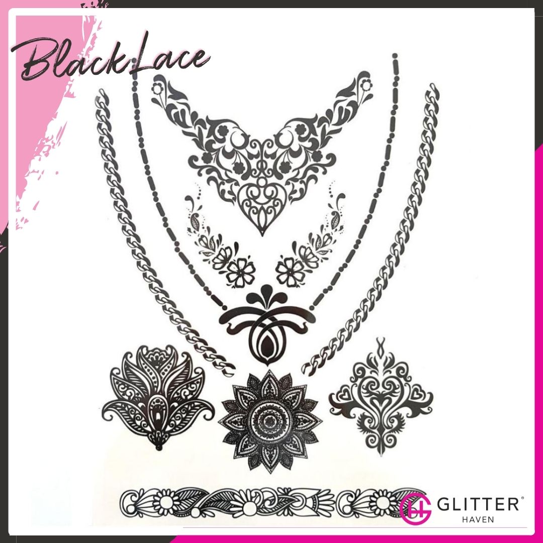 Black Lace - Temporary Tattoo