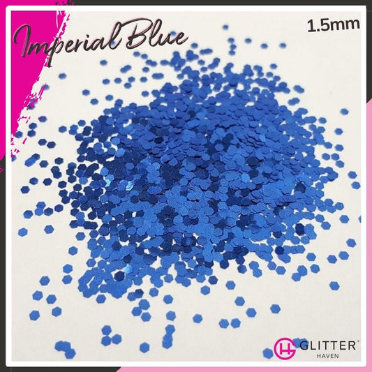 Imperial Blue 1.5mm hex Traditional Glitter