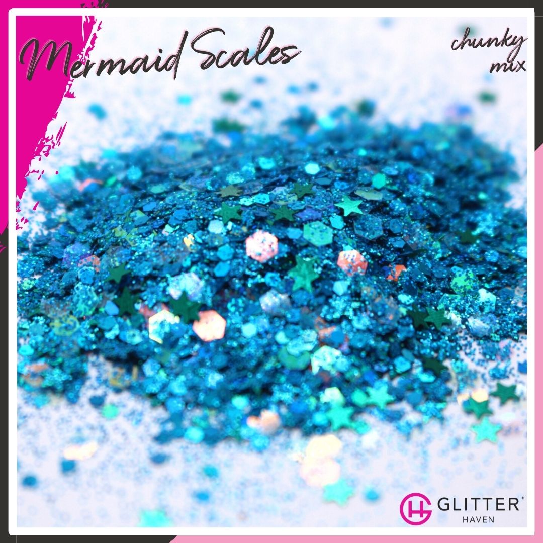 Mermaid Scales Chunky Mix Traditional Glitter