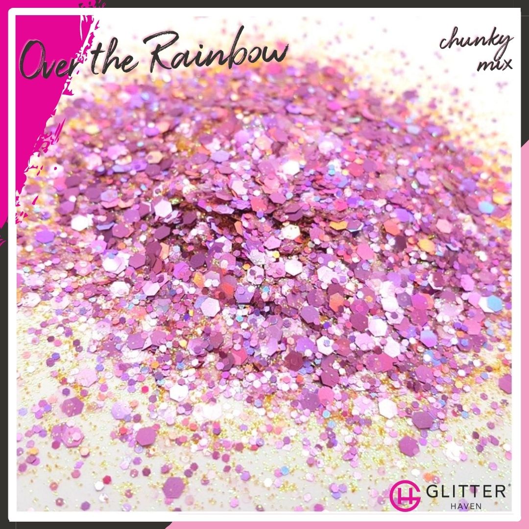 Rainbow Iridescent Glitter Flakes - Caribbean Carnival