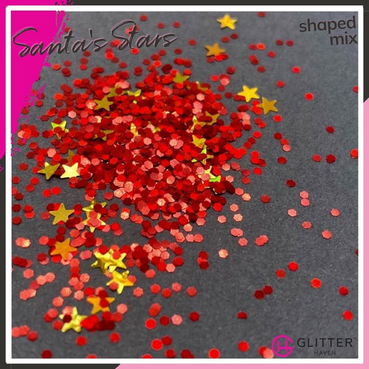 Santas Stars Chunky Mix Traditional Glitter
