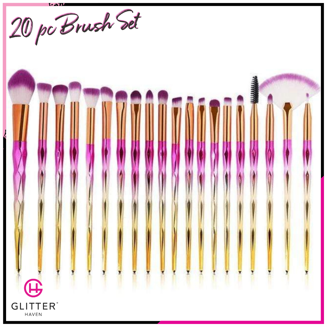 20 Piece Makeup Brush Set