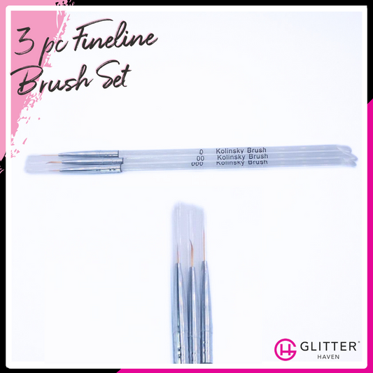 3 Piece Fineline Brush Set