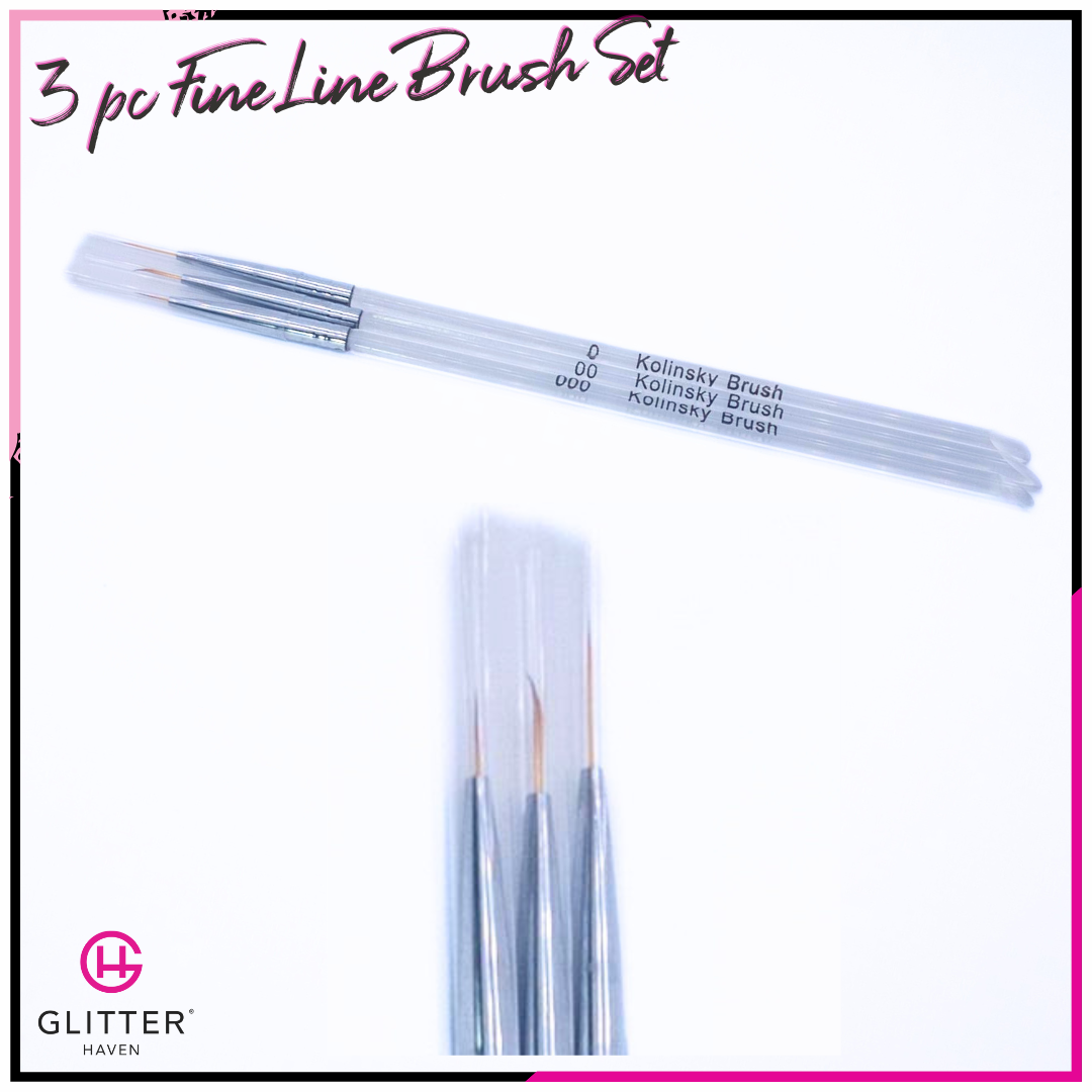 3 Piece Fineline Brush Set