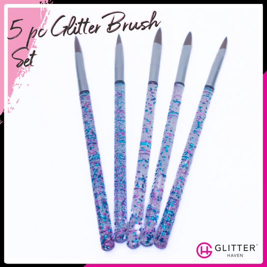 5 Piece Glitter Brush Set