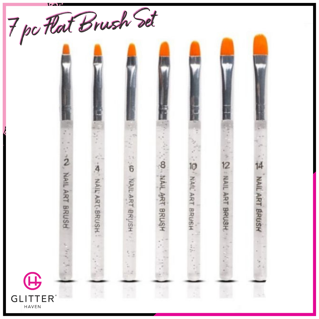 7 Piece Flat Brush Set