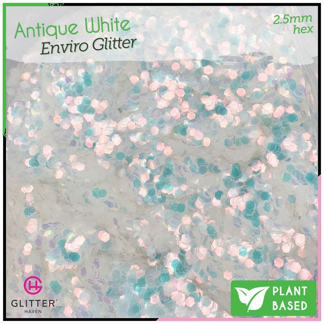 Antique White 🍃 Enviro Glitter