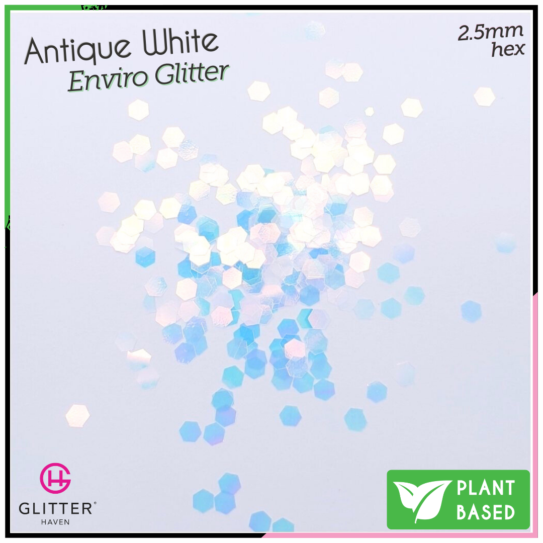 Antique White 🍃 Enviro Glitter