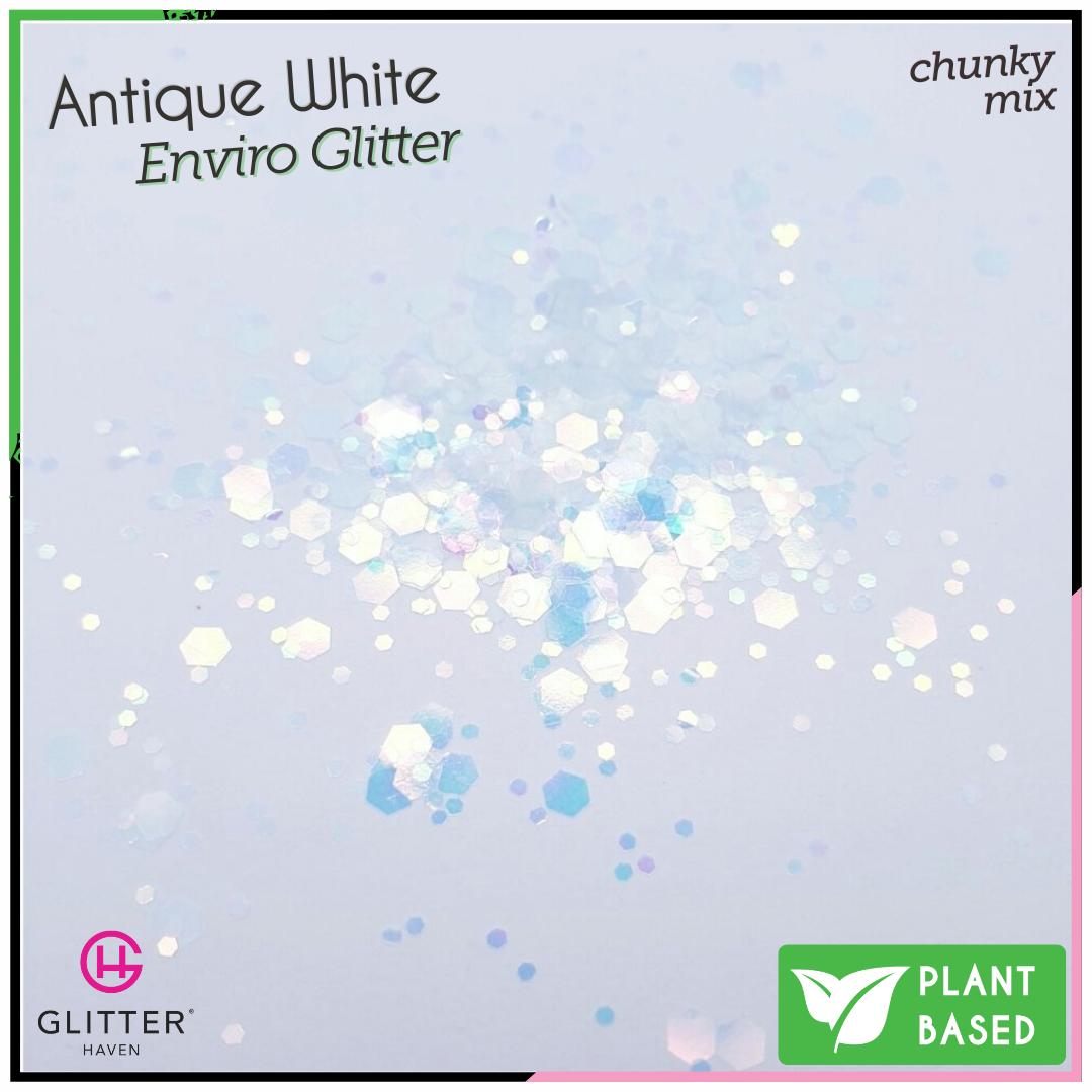 Antique White 🍃 Enviro Glitter