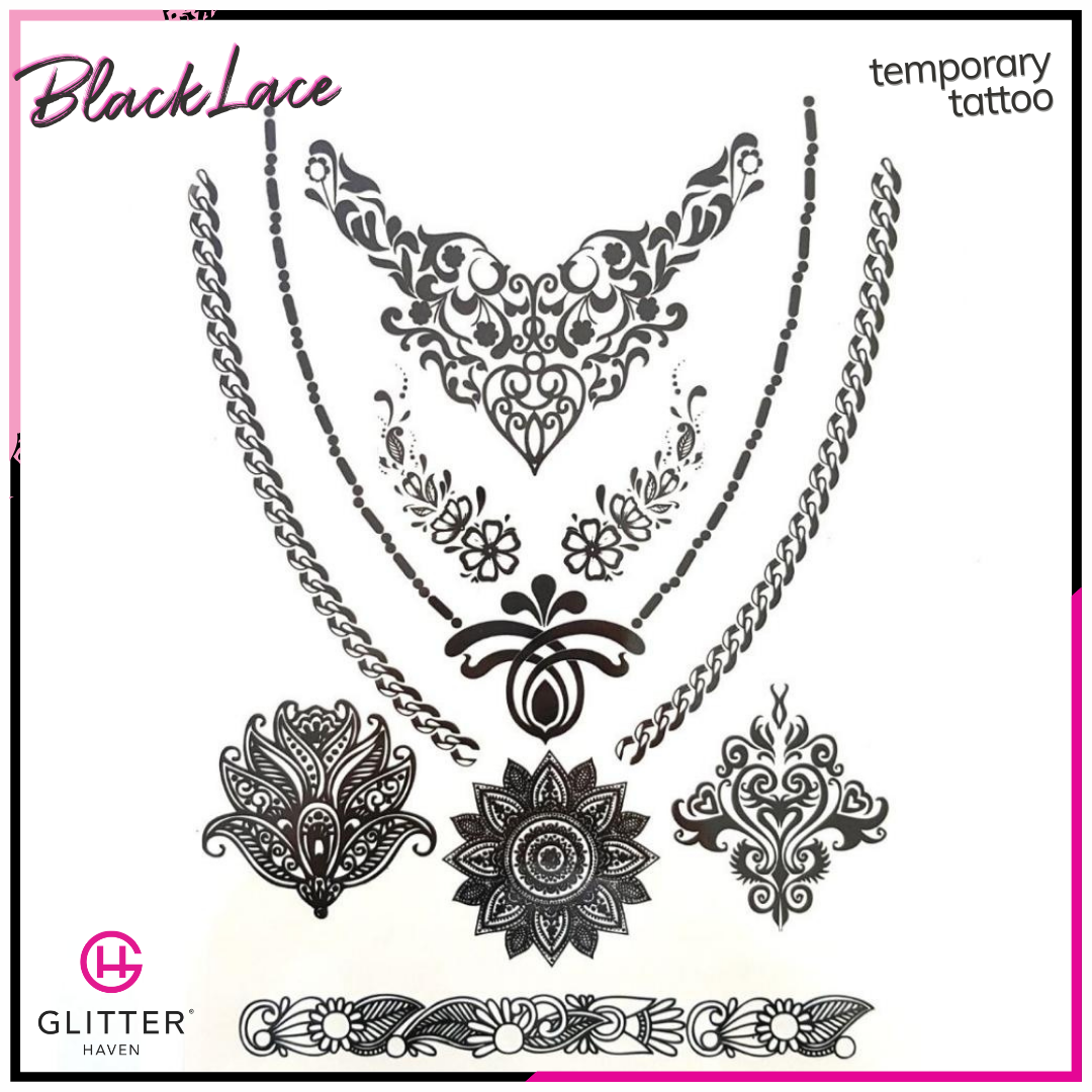 Black Lace - Temporary Tattoo