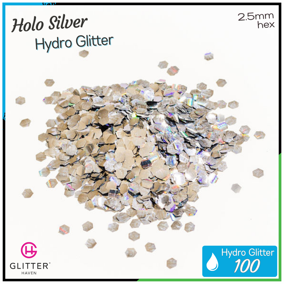Holo Silver 💧 Hydro Glitter
