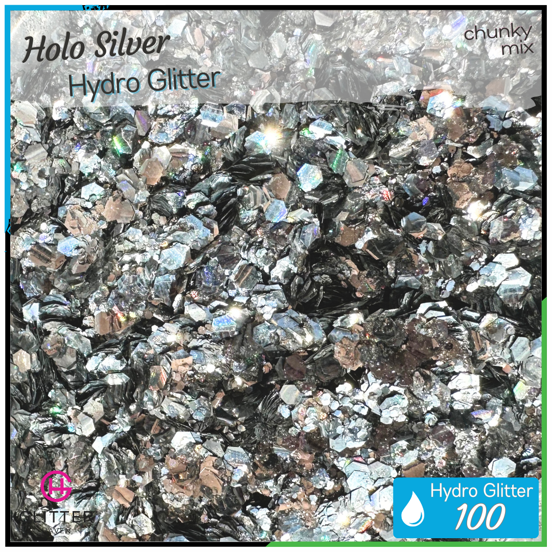 Holo Silver 💧 Hydro Glitter