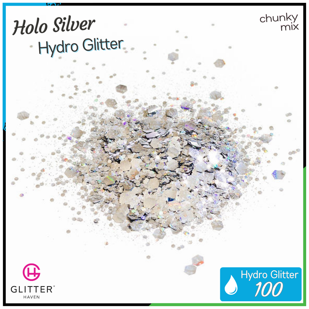 Holo Silver 💧 Hydro Glitter