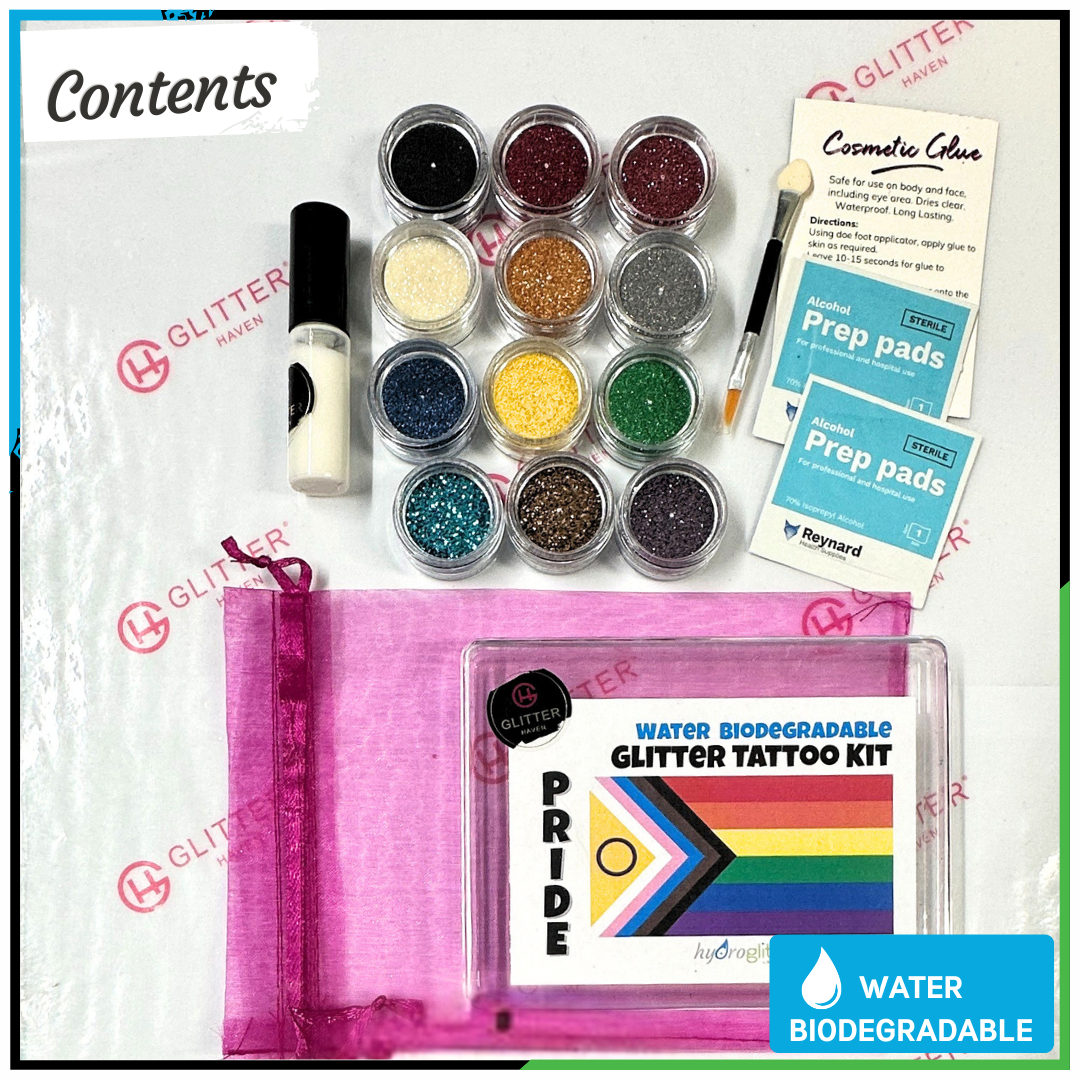 Pride Hydro Glitter Tattoo Kit