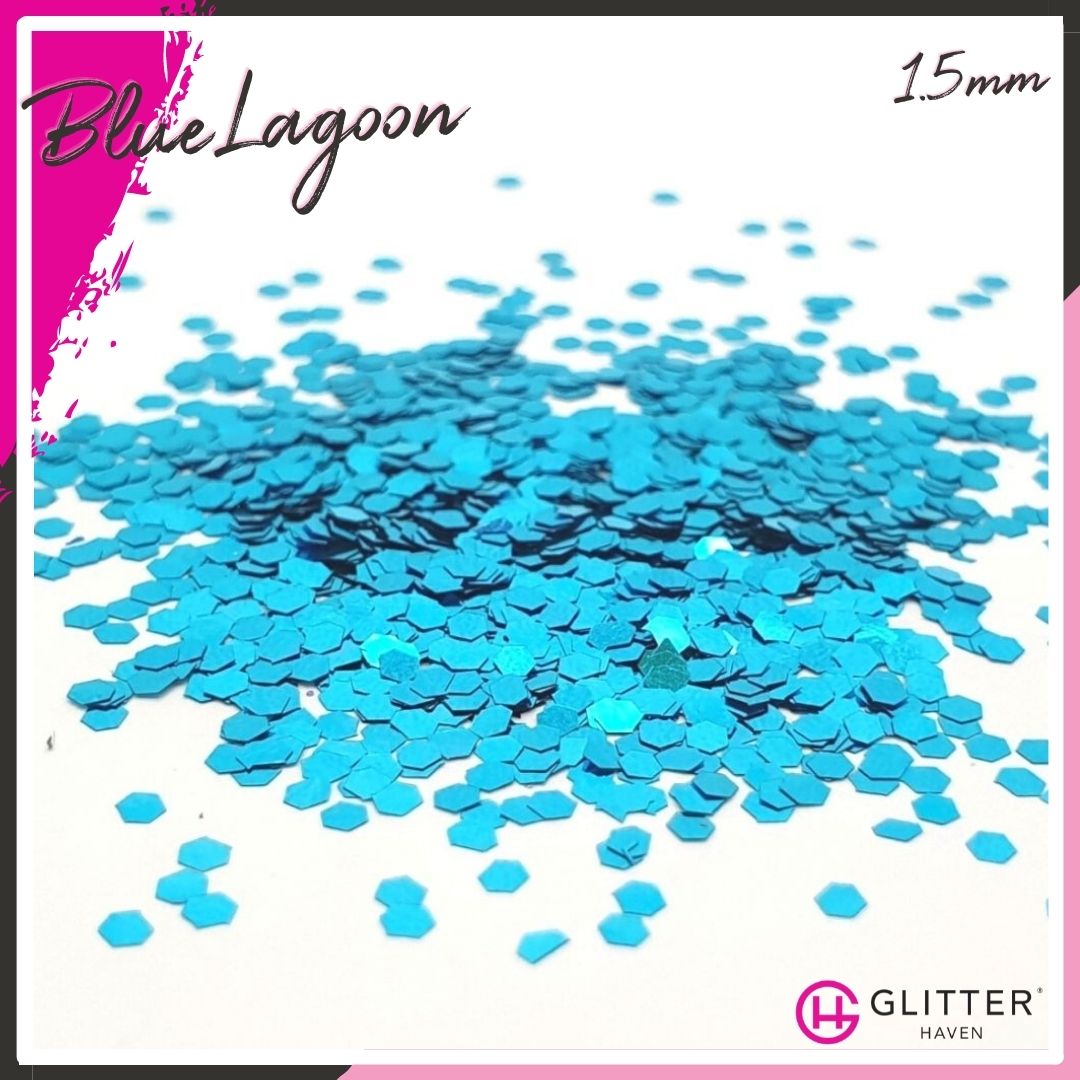 Blue Lagoon 1.5mm hex Traditional Glitter