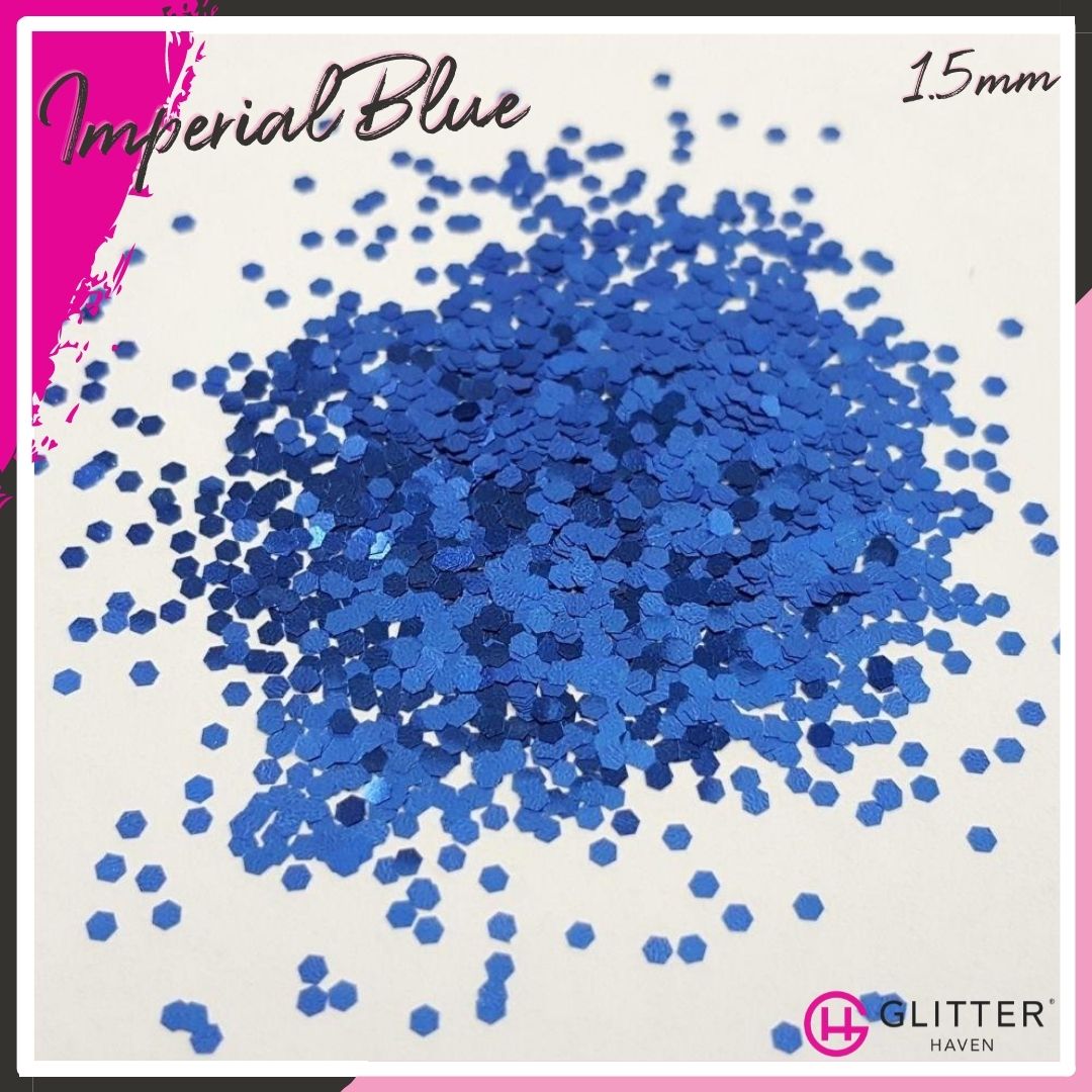 Imperial Blue 1.5mm hex Traditional Glitter