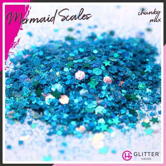 Mermaid Scales Chunky Mix Traditional Glitter